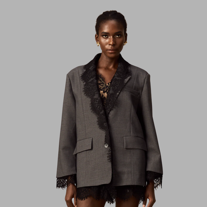 LACE-PANEL BLAZER