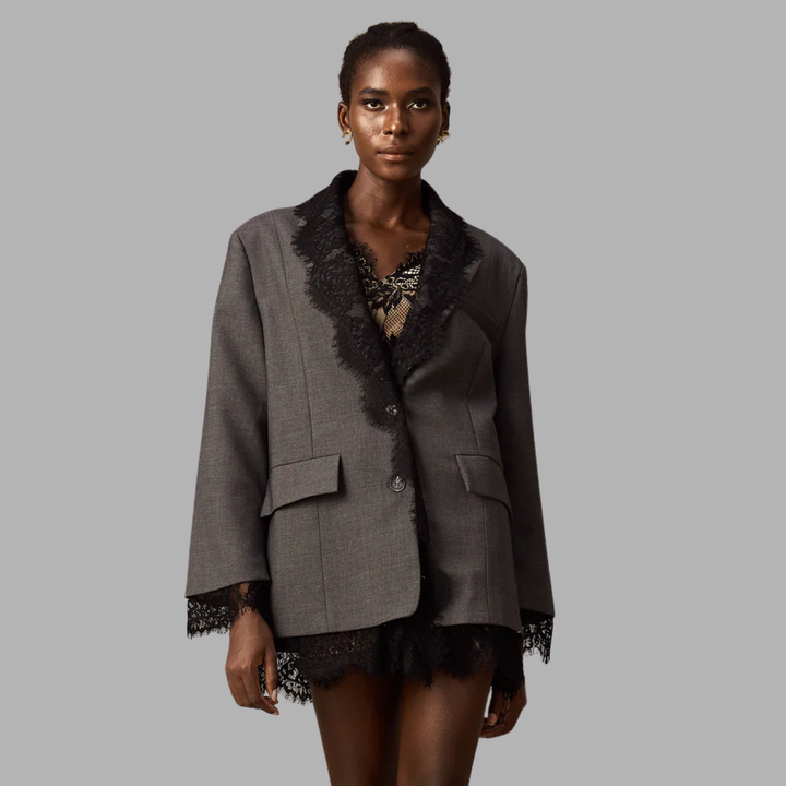 LACE-PANEL BLAZER
