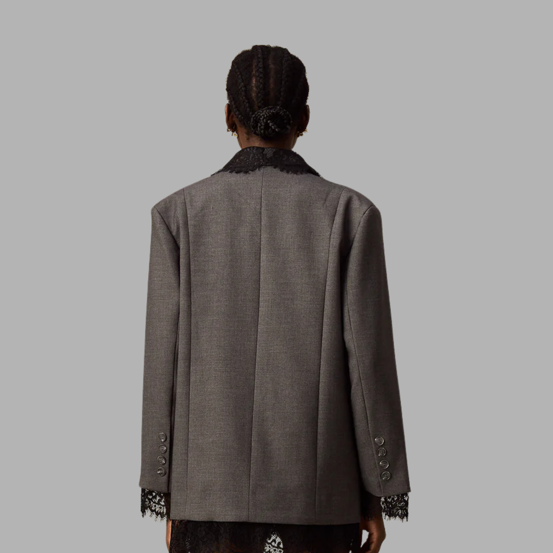 LACE-PANEL BLAZER