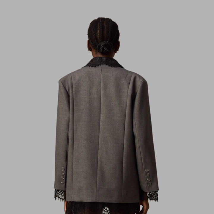 LACE-PANEL BLAZER